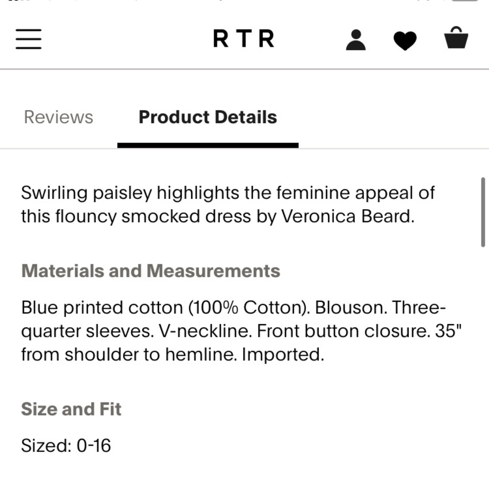 New: Veronica Beard Karlina Smocked Cotton Dress. Size 6 - Picture 7 of 15